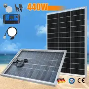 12V 400W Solar Panel Kit Mono Home Fixed Bifacial Camping Power Battery Charging