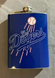 Los Doyers LA Baseball D1 8oz Stainless Steel Hip Flask