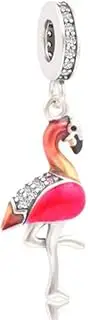 [MEETCCY] Animal Charm Color Crystal 925 Sterling Silver Charms Butterfly Charm for Pandora Bracelet Women Diy Necklace Pendant
