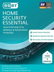 ESET Home Security Essential ( Internet Security ) 2025 for 3 devices / 1 Year.