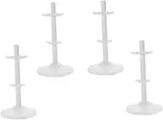 Totority 4 Sets Doll Standing Stand Lifting Model Doll Holder Doll Display Stands Adjustable Doll Stand Clear Display Shelf Doll Outfits Doll Dolls Display Rack Doll Rack White Pvc