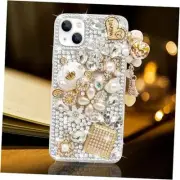 for Case Women Luxury 3D Bling Shiny Rhinestone Diamond iPhone 15 Plus Clear