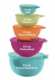 Tupperware 5 Pc Thatsa Bowls Set NEW