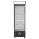 Black 368L Upright Display Fridge Polar G-Series Cakes Bakery Chilled Food Shop