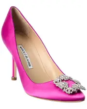 Manolo Blahnik Hangisi 90 Satin Pumps