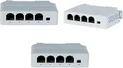 Fahgaer 4 Port 1 in 3 Out Port PoE Extender Cascadable IEEE802.3af 100Mbs for IP Transmission Repeater Switch NVR IP Camera 3Pcs