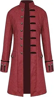 [DGHM-JLMY] Mens Goth Steampunk Victorian Frock Coat Medieval Jacquard Tuxedo Jackets Costume For Halloween Cosplay Costume