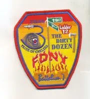 City of New York Fire Ladder 12 The Dirty Dozen patch