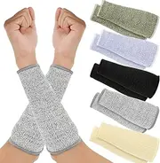 [SATINIOR] 5 Pairs Cut Burn Resistant Sleeves Arm Protection Sleeves Forearm Arm Protectors Thin Skin Bruising Arm Guards