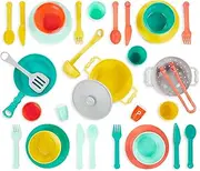 B. toys – Play Kitchen Accessories – Cookware, Dishes, Utensils – 33-Piece Play Set for Kids – Pretend Play Toys – 3 Years + – Mini Chef Kitchen Set