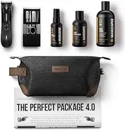 MANSCAPED® Perfect Package 4.0 Kit Contains: The Lawn Mower® 4.0 Electric Trimmer, Ball Deodorant, Body Wash, Performance Spray-on-body Toner, Four Piece Luxury Nail Kit, Toiletry Bag, 3 Shaving Mats