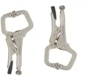 2 PC WELDING 5" PROFESSIONAL MINI VISE GRIP LOCKING C CLAMP PLIERS PADS