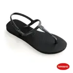 【HAVAIANAS 哈瓦仕】拖鞋 女鞋 涼鞋 巴西 TWIST 黑 4144756-0090W