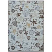 Reversible Outdoor Plastic Mat - Chatai Shells-Multi