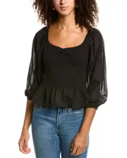 Nation LTD Tiana Combo Peplum Top