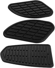 COOLHIYA 1 Set Rubber Retro Tank Side Stickers Durable Slip Tank Pad Protector for Motorcycles Easy Application Side Protection Against Scratches and Damage