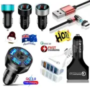 Fast Charge 3.0 Car Charger 2/4 USB Ports Power Adapter CigarNJte Lighter Socket