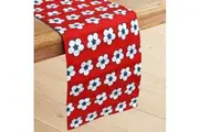 100% Cotton Printed Table Runner Cotton Bud Red