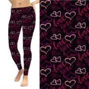 Love Hearts Valentine's Day Women's Leggings TC Plus Size 12-18