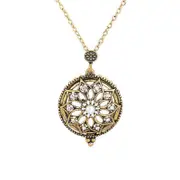Portable Vintage Magnifying Glass Necklace Reading Magnifying Glass (Flowers) color 7