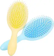 2pcs Comb Teasing Combs for Women Travel Hair Brush Blow Dryer Hair Brush Curved Vented Brush Paddle Comb Hair Brush Abs Plastic Combs Female Hairbrushes