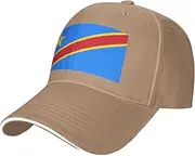 [SSIULUS] Flag of The Congo Casquette Cap Hats,Trucker,Baseball Cap with Snapback,Perfect for Summer,Golf