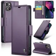 CaseMe iPhone 14+ Plus Folio Wallet Case Cover Apple Side Closure 14Plus [Purple]