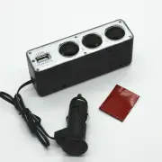 3 Socket Cigarette Lighter Splitter USB Car Power Adapter Charger Supply Plug