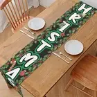 Christmas Print Table Runner Farmhouse Table Cloth Dining Table Runner Decora...