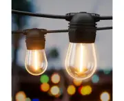 23m Solar Festoon Lights Outdoor LED String Light Christmas Party Decorations