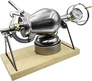 Hand Popcorn Machine Manual Crank Popcorn Popcorn Cannon High Pressure Popcorn100Ml/230Ml Household Small Stainless Steel Hand-Cranked Popcorn Machine (Color : 100ml)