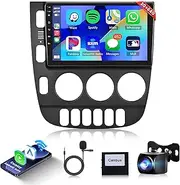 Android Car Stereo for Benz ML320 1998-2002,Wireless Carplay Android Auto Car Radio,2G+64G 9’’ Head Unit Touch Screen with GPS Navigation WiFi Bluetooth FM RDS Backup Camera Mic