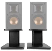 (2) 8” Black Bookshelf Speaker Stands For Klipsch R-14M Bookshelf Speakers