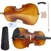 HandMade 4 String Violin 4/4 Full Size Maple Spruce Ebony Fittings Violin Kit