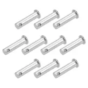 Single Hole Clevis Pins - 8mm x 30mm Flat Head 304 Stainless Steel Pin 10Pcs