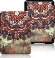 WunM Studio Case for Kindle Kindle Touch 2014 (Kindle 7 7Th Generation) Waterproof Kindle Paperwhite E-Reader Case, e-Book-Reader-Covers with Auto Sleep/Wake/Retro Tribal Totem