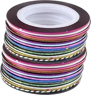 WOFASHPURET Nail Decal Striping Tape 30 Colors Self-adhesive Nail Art Decals for Gel Polish Professional Home Use