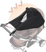 UPF50+Universal Buggy Pram Sunshade Waterproof Baby Strollers Sun Cover with Viewing Window Foldable Adjustable Toddler Pram Window Pushchairs Sun Visor Anti-UV Umbrella Canopy