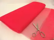 Dress Net 100% Polyester Tulle Fabric Material - FLO RED