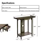 LUVODI Classic Wood Console Entryway Table with Drawer Bottom Shelf Accent Foyer