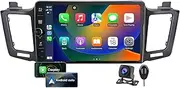 Nudhfgauiyt Android 14.0 Radio for Toyota RAV4 2013-2018 Stereo with Control knob Head Unit 10.1-Inch HD Touch Screen with Android Auto Wireless CarPlay GPS Navigation Bluetooth DSP Backup AHD Camera