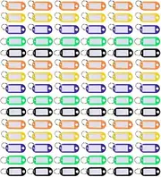 SHINEOFI 100pcs Keychain Hotel Key Tags Car Key Tags Ring Portable Luggage Multi-Function Labels