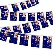 YQQZQ Australia Flags Banner,5 M Length 20pcs Flags Australian Small String Flag Banner Party Decor
