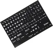 SOLUSTRE 1 Sheet English Keyboard Stickers Keyboard Key Stickers Laptop Stickers Black Letter Stickers Keyboard Decals Glow in The Dark Keyboard Cover Keyboard Letters PVC Label