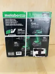 Metabo HPT KC 18DDX 18v Lithium Ion Drill Driver Set Kit Brushless NEW
