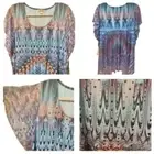 OneWorld Front Studded Back Laced Ombre Shark Bite Hem Tunic Top - Size 1X - NWT