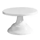 (Small White)Metal Cake Stand European Style Anti Slip Round Cake Stand For A