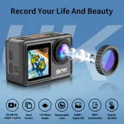 4K Action Camera Touch Dual Screen Anti-Shake Sports DV Waterproof Action Camera