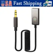 Bluetooth 5.3 to Aux Adapter for Car, USB to TRS 3.5mm Bluetooth Receiver add...