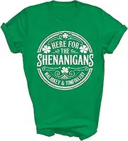[Generic] Here for The Shenanigans Malarkey and Tomfoolery St Patricks Unisex Shirt Gift Women Men